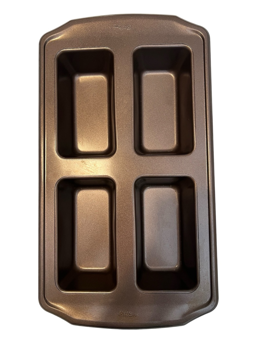Wilton 4-Cavity Mini Loaf Pan - Metallic Bronze EUC